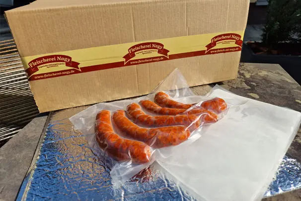 verpackte Wurst