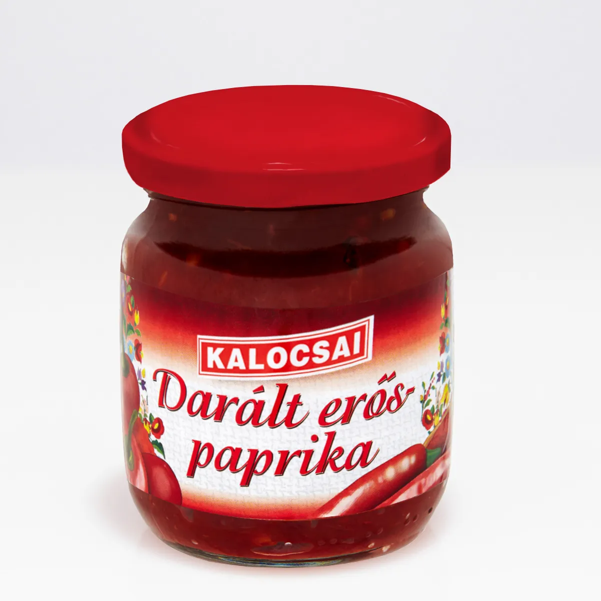 Kalocsai ungarisches Paprikapuerree scharf im Glas